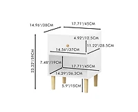 sumyeg Wooden Nightstand with One Drawer One Shelf in White