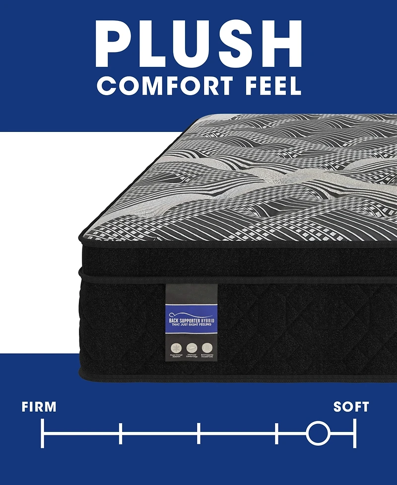 Spring Air Back Supporter Francesca 13.5" Hybrid Plush Euro Top Mattress Set, Full