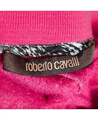 Pre-Owned Roberto Cavalli Women's Embroidered Velvet Knit Pants