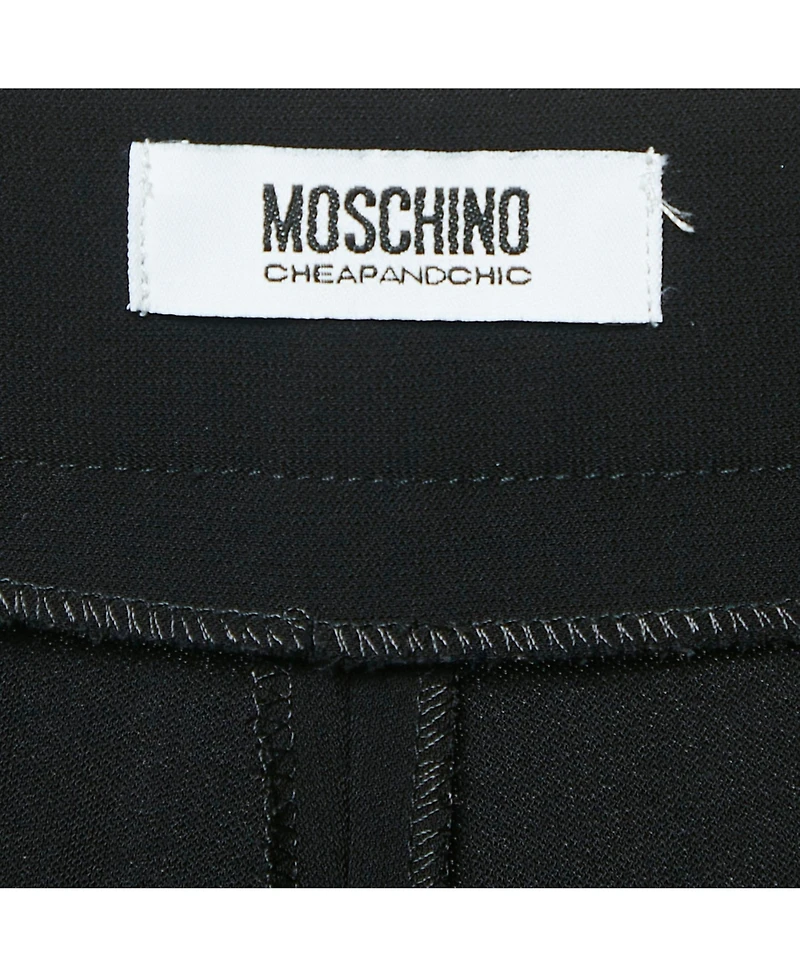 Pre-Owned Moschino Women's Cheap And Chic Black Crepe Formal Trousers