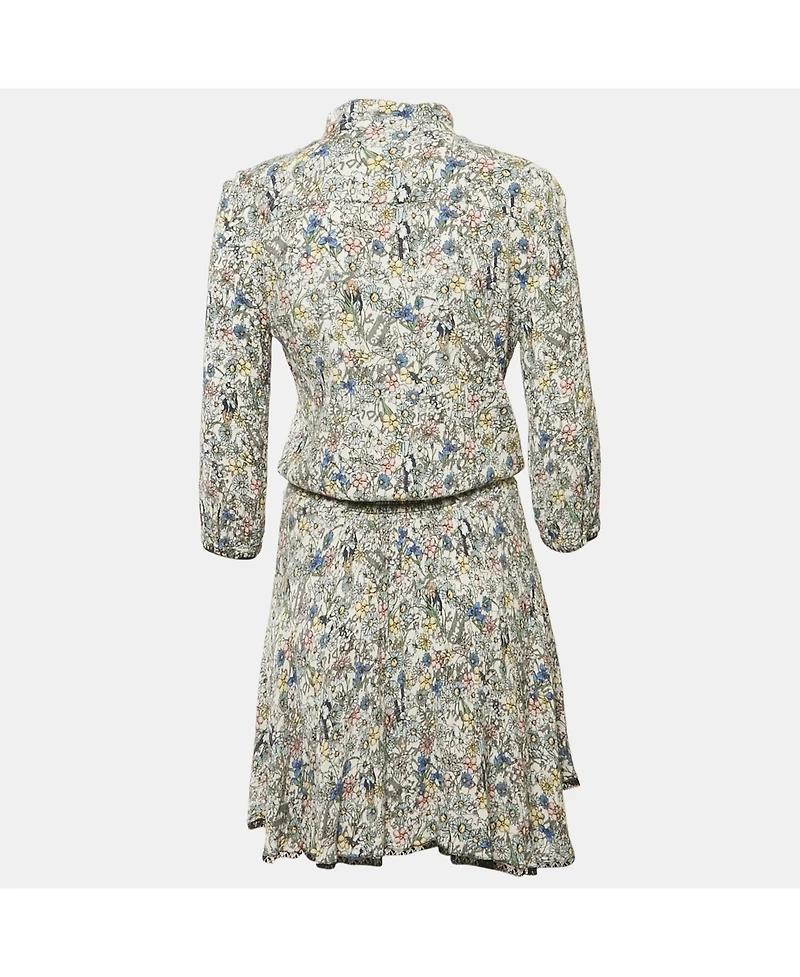 Pre-Owned Zadig & Voltaire Women's Multicolor Floral Printed Chiffon Mini Dress