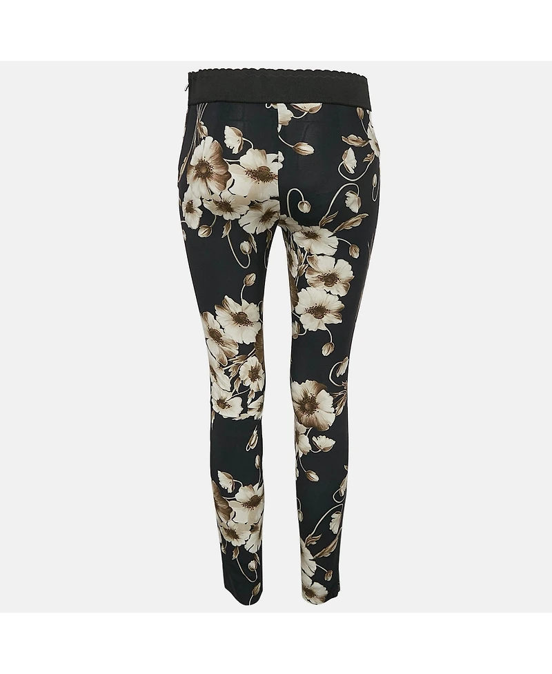 Pre-Owned Dolce & Gabbana Women's Floral Print Silk Blend Pants