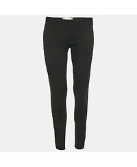 Pre-Owned Emilio Pucci Women's Lace Trim Jersey Skinny Trousers