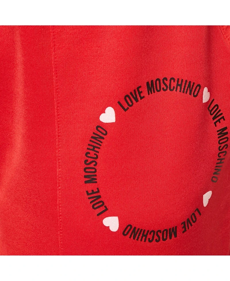 Pre-Owned Love Moschino Women's Red Jersey Track Trouser