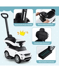 Hongge 3 In 1 Land Rover Ride On Push Car For Kids With Handle Storage And Canopy