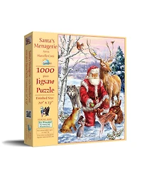 SunsOut Santa's Menagerie 1000 piece Jigsaw Puzzle for Adults Christmas