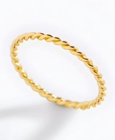 Mint Lily Gold Plated Braided Ring