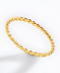 Mint Lily Gold Plated Braided Ring