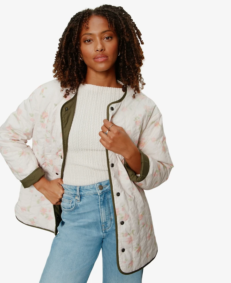 Sanctuary Women's Reversible Snap-Front Quilted Jacket