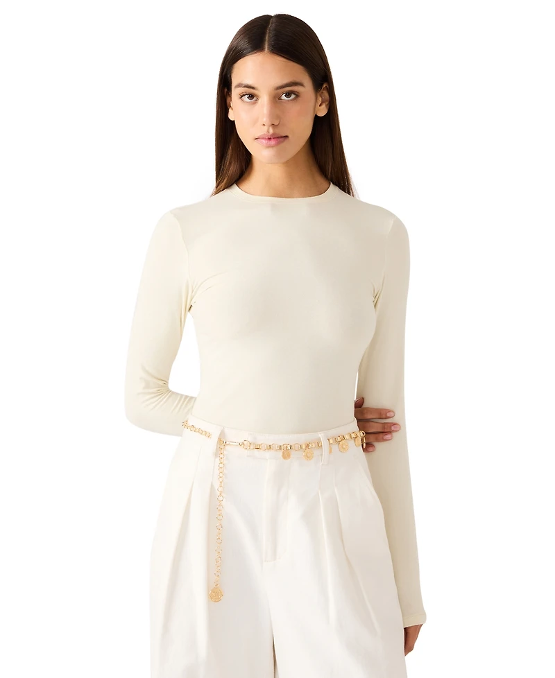 Steve Madden Women's Coin Dangle Chain Belt