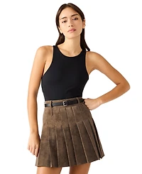 Steve Madden Women's Roller, Double Square Buckle Python 3-Pc Textured Belt