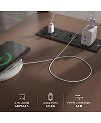 Homcom Side Table with Charging Station and Usb Ports