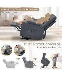 Aecojoy Multi-Function Power Lift Recliner for Elderly