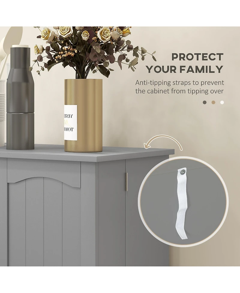 Homcom Kitchen Pantry Storage Cabinet w/ 5-tier Shelving, 12 Spice Racks