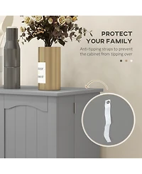 Homcom Kitchen Pantry Storage Cabinet w/ 5-tier Shelving, 12 Spice Racks