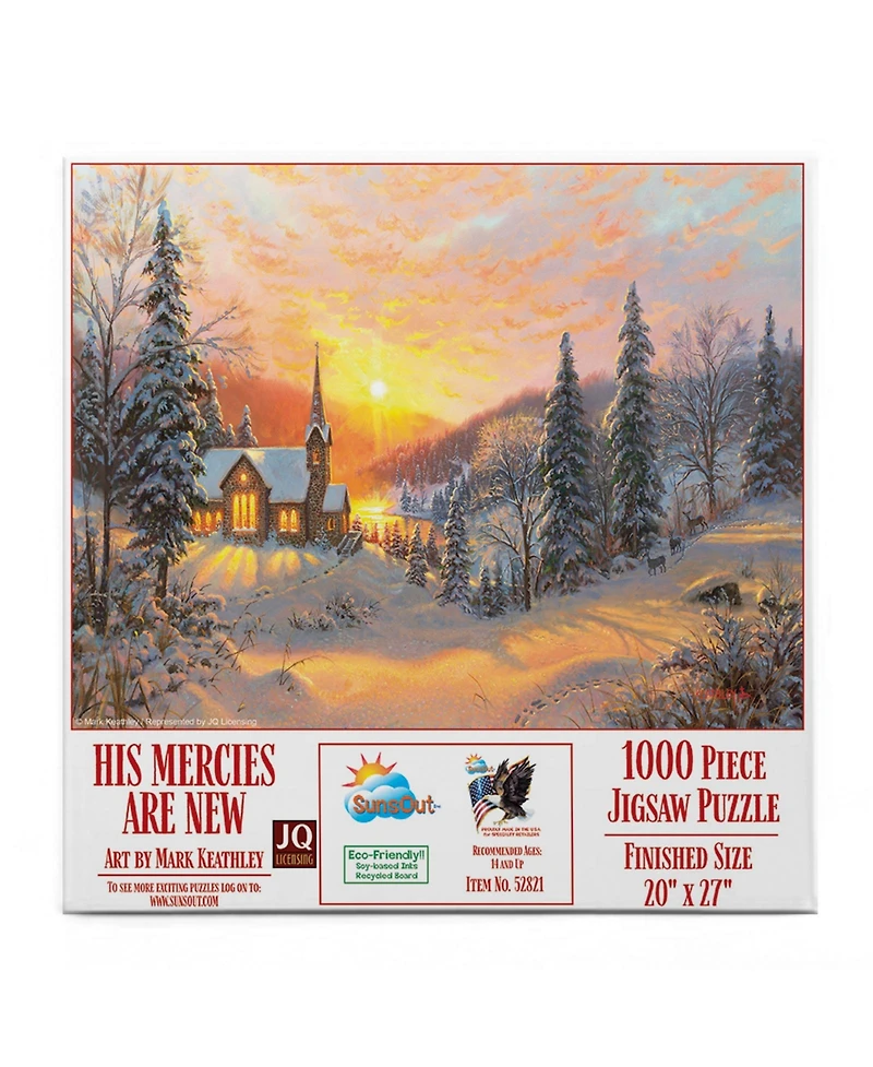 SunsOut His Mercies are New 1000 piece Jigsaw Puzzle for Adults Christmas