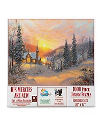 SunsOut His Mercies are New 1000 piece Jigsaw Puzzle for Adults Christmas