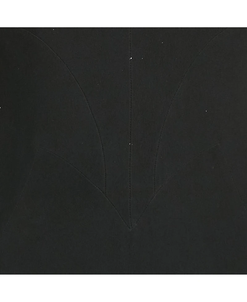 Pre-Owned Alexander Mcqueen Women's Black Crepe V-Neck Midi Dress