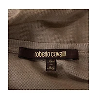 Pre-Owned Roberto Cavalli Women's Logo Print Cotton Pique T-Shirt