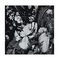 Pre-Owned Roberto Cavalli Women's Black Floral Print Silk Sheer Kaftan Blouse