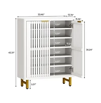 Slickblue Hallway Shoe Cabinet with Shelfs inside with Hidden Storage