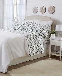 Linery & Co. Ultra-Soft Printed Velvet Plush Sheet Set