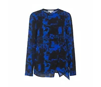 Pre-Owned Proenza Schouler Women's Graffiti Print Silk Layered Top