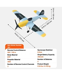 Hongge Rc Airplane 3-Channel with Gyro Stabilizer Ready to Fly