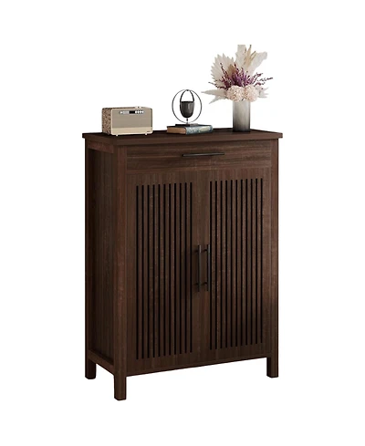 Slickblue Shoe Storage Cabinet with Doors and Top Drawer