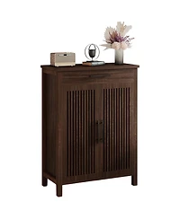 Slickblue Shoe Storage Cabinet with Doors and Top Drawer