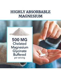 Nobi Nutrition Magnesium Bisglycinate (500mg) Capsules, 120ct