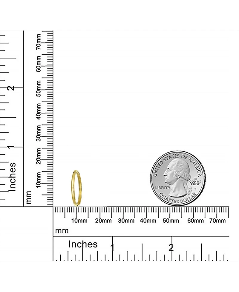 Bling Jewelry Basic Classic Yellow 14K Gold Ring Thin Stackable 1.7MM Band