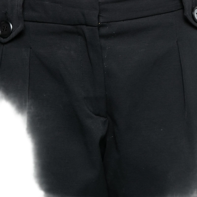 Pre-Owned Moschino Women's Black Crepe Cropped Trousers