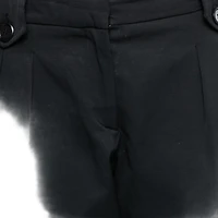 Pre-Owned Moschino Women's Black Crepe Cropped Trousers