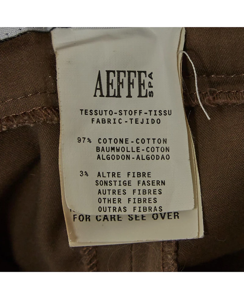 Pre-Owned Moschino Women's Cheap And Chic Brown Cotton Skinny Trousers