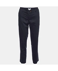 Pre-Owned Moschino Women's Cheap And Chic Black Cotton Tailored Trousers