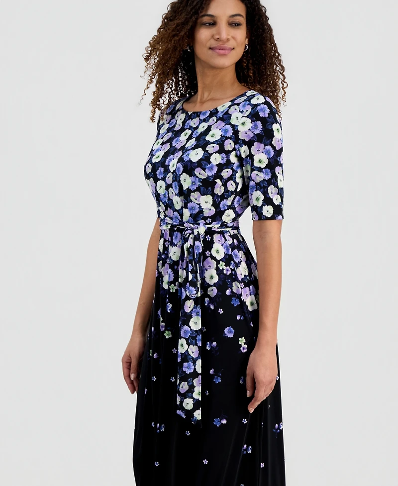 Kasper Women's Floral-Print Midi Dress