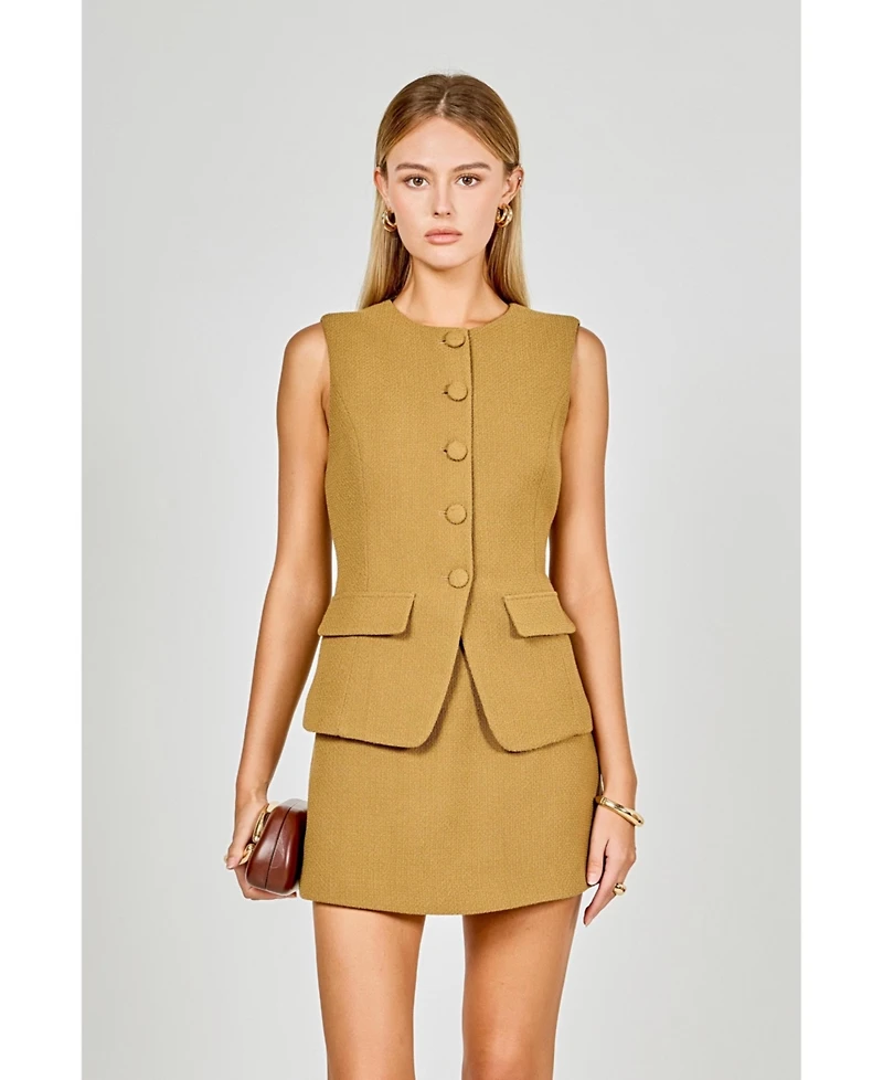 endless rose Women's Vest Skort Romper