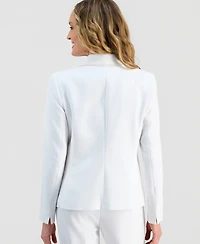 Kasper Petite Stretch Crepe Shawl Collar Jacket