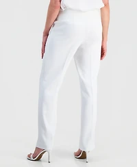 Kasper Petite High Rise Stretch Fly Front Pants