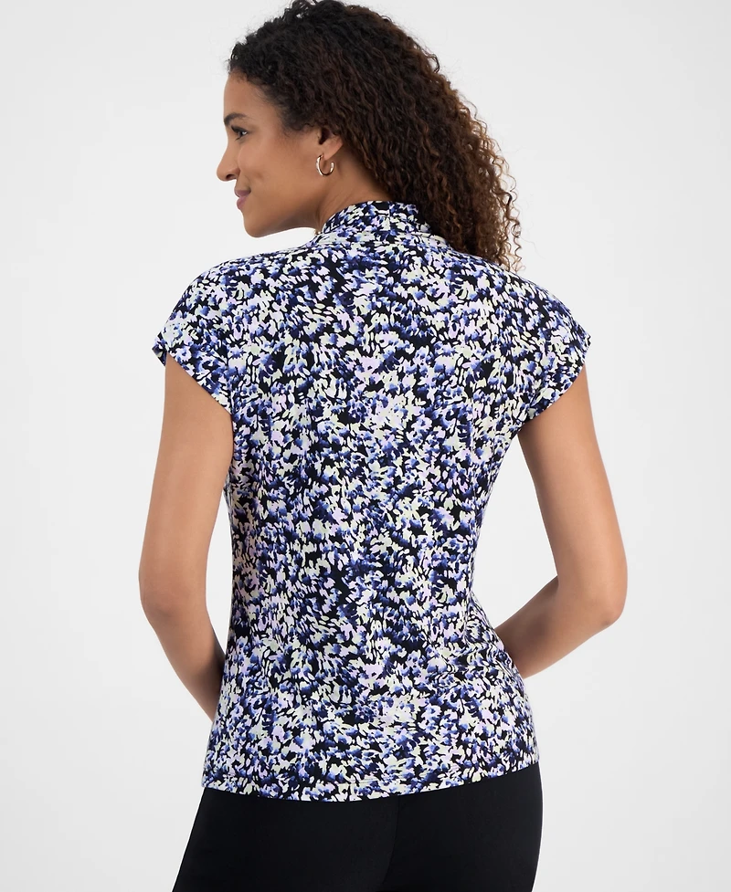 Ext Slv Funnel Knit Top