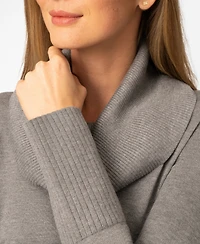 Melissa Paige Women's Rib Cowl Neck Tunic Sweater