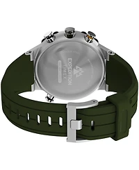 Timex Men's Quartz Analog Green Silicone Watch, 45mm