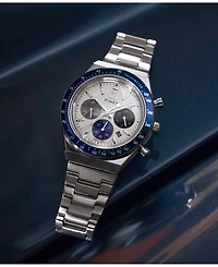 Timex Men's Chronograph Silver-Tone Stainless Steel Watch, 40mm