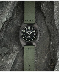 Timex Men's Mechanical Automatic Black eco-conscious Fabric Watch, 39mm