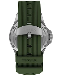 Timex Men's Quartz Analog Green Silicone Watch, 41mm