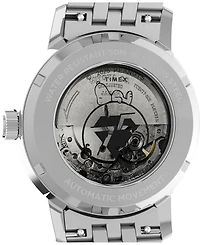 Timex Men's Mechanical Automatic Silver-Tone Stainless Steel Watch, 40mm