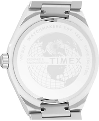 Timex Men's Quartz Analog Silver-Tone Stainless Steel Watch, 39mm