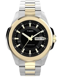 Timex Men's Quartz Analog Two-Tone Stainless Steel Watch, 45mm
