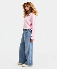 Celebrity Pink Juniors' Side Tie Wide-Leg Jeans